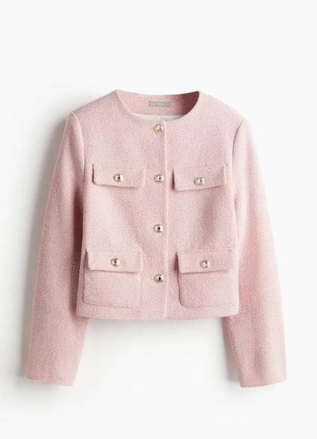 Veste rose H&M (49,99 euros)