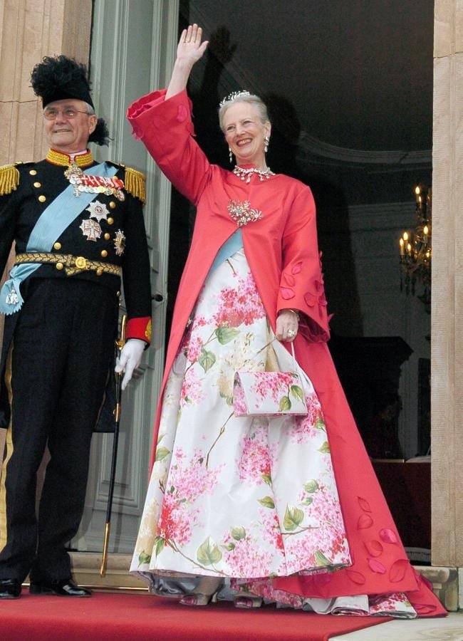 La reine Marguerite au mariage de Marie et Frédéric du Danemark (GTRES)