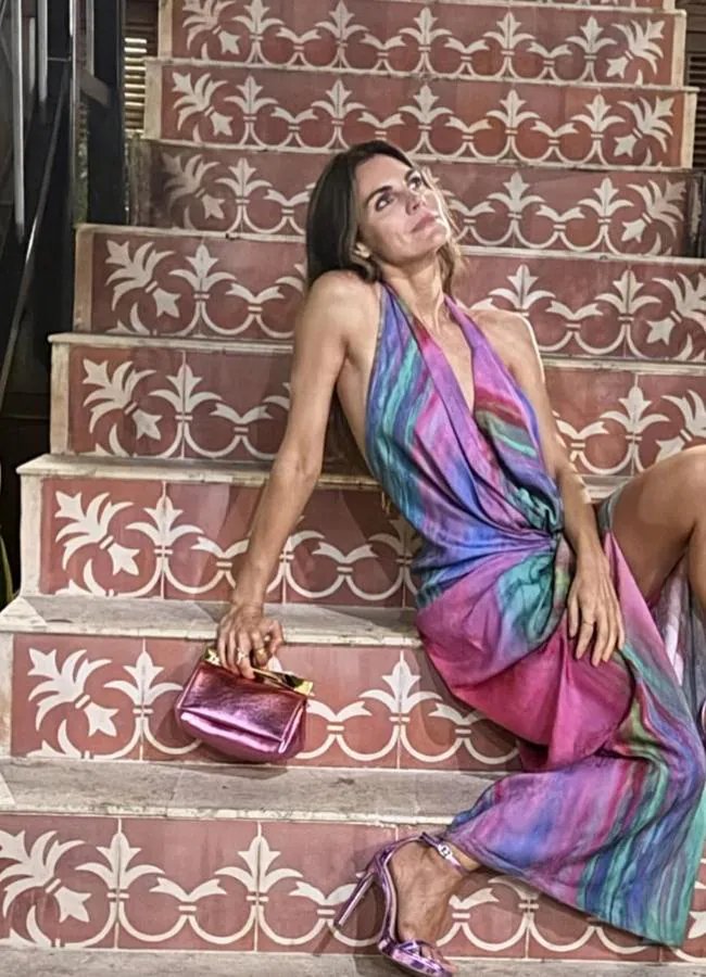 Amaia Salamanca avec une robe Silvia Tcherassi. Photo : @amaiasalamanca.