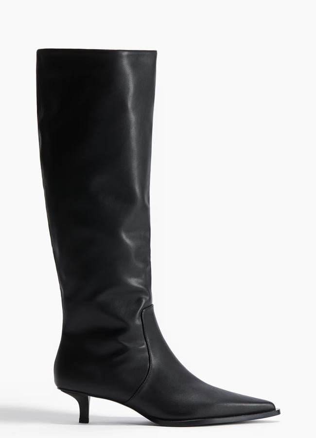 Bottes de canne moyennes avec talon H&M faible, 74,99 euros.