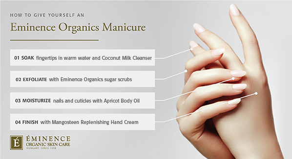 Infographie de manucure Eminence Organics