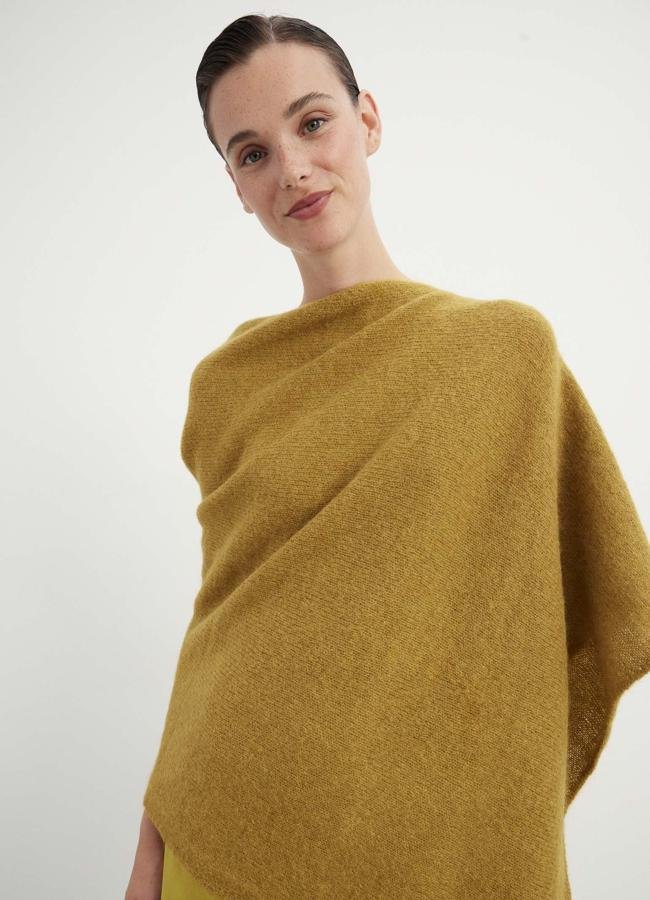 Poncho en mohair bimani.