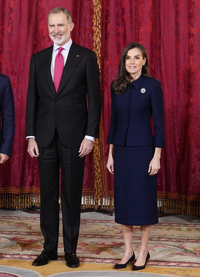 Le roi Felipe et la reine Letizia au déjeuner avec le président de l'Égypte. Photo: Picutres limités.