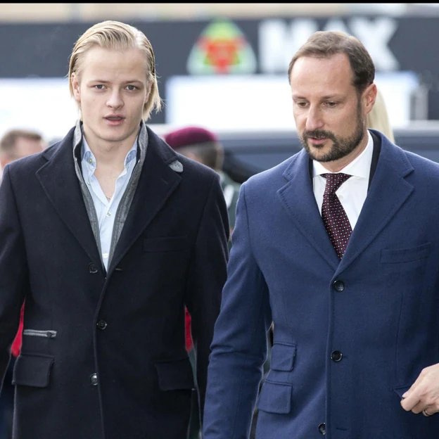 Marius Borg avec son beau-père, le prince Haakon. 