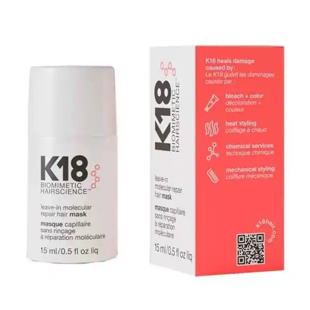 Masque réparateur moléculaire sans rinçage de K18.  Prix ​​: 24,99 euros