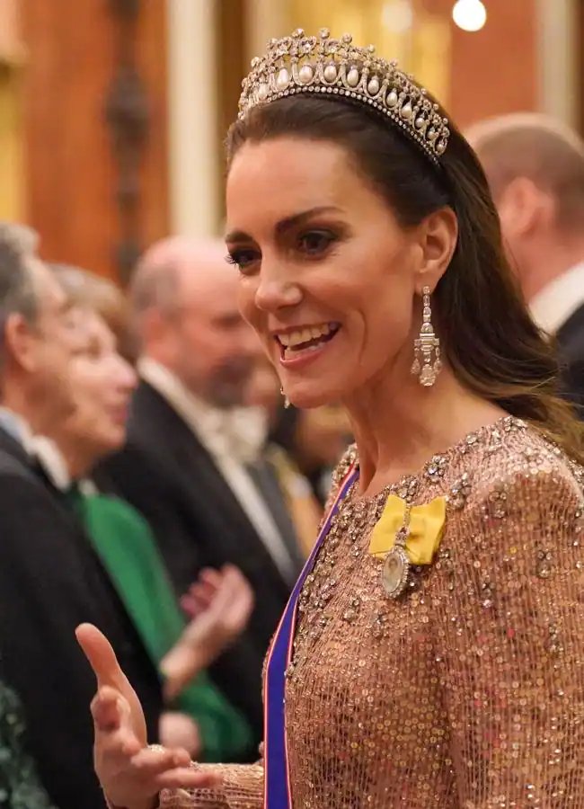 Kate Middleton lors d'une réception à Londres avec le corps diplomatique.  / GTRES